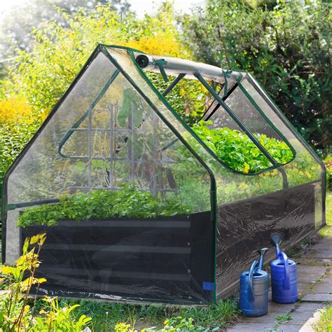 metal raised garden bed planter box with greenhouse cover|raised metal garden bed.